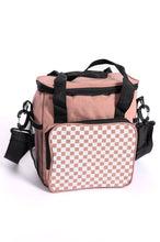 Load image into Gallery viewer, BEACH READY!! Insulated Checked Tote in Pink
