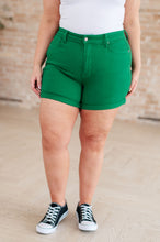 Load image into Gallery viewer, JUDY BLUE- Jenna High Rise Control Top Cuffed Shorts in Green
