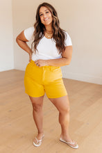 Load image into Gallery viewer, JUDY BLUE- Jenna High Rise Control Top Cuffed Shorts in Yellow
