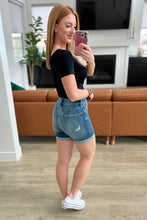Load image into Gallery viewer, JUDY BLUE- Jessica High Rise Control Top Vintage Wash Cuffed Shorts
