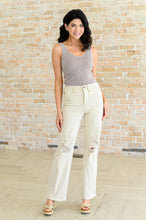 Load image into Gallery viewer, Selena High Rise Distressed 90&#39;s Straight Jeans in Bone- JUDY BLUE
