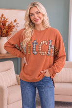 Load image into Gallery viewer, Basic Witch Plaid Patch Sweatshirt
