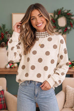 Load image into Gallery viewer, Dots &amp; Plaid Forever Cozy Pullover Sweatshirt

