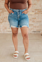 Load image into Gallery viewer, JUDY BLUE- Kara High Rise Rigid Magic Button Fly Cutoff Shorts
