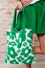Load image into Gallery viewer, AVE SHOPS- Lazy Daisy Knit Bag in Green

