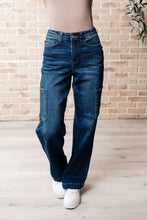 Load image into Gallery viewer, Leila High Rise Cargo Straight Jeans- JUDY BLUE
