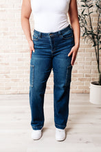 Load image into Gallery viewer, Leila High Rise Cargo Straight Jeans- JUDY BLUE
