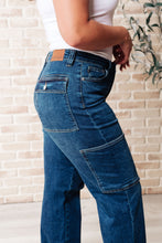 Load image into Gallery viewer, Leila High Rise Cargo Straight Jeans- JUDY BLUE
