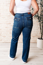 Load image into Gallery viewer, Leila High Rise Cargo Straight Jeans- JUDY BLUE
