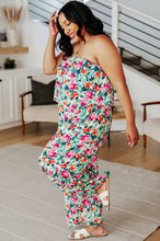 Load image into Gallery viewer, ANDREE&#39;- Life of the Party Floral Jumpsuit in Green
