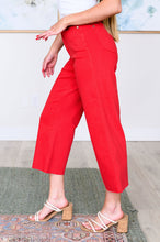 Load image into Gallery viewer, JUDY BLUE- Lisa High Rise Control Top Wide Leg Crop Jeans in Red
