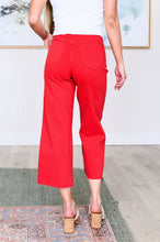Load image into Gallery viewer, JUDY BLUE- Lisa High Rise Control Top Wide Leg Crop Jeans in Red

