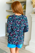 Load image into Gallery viewer, DEAR SCARLETT- Lizzy Babydoll Top in Black Petite Paisley
