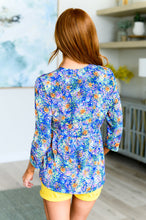 Load image into Gallery viewer, DEAR SCARLETT- Lizzy Babydoll Top in Royal Multi Fireworks
