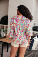 Load image into Gallery viewer, Lizzy Bell Sleeve Top in Lavender Multi Floral- DEAR SCARLETT
