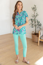 Load image into Gallery viewer, DEAR SCARLETT- Lizzy Cap Sleeve Top in Magenta and Teal Paisley
