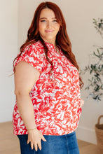 Load image into Gallery viewer, DEAR SCARLETT- Lizzy Cap Sleeve Top in Red Floral
