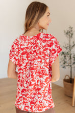 Load image into Gallery viewer, DEAR SCARLETT- Lizzy Cap Sleeve Top in Red Floral
