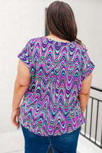 Load image into Gallery viewer, Lizzy Cap Sleeve Top in Purple Multi Marble- DEAR SCARLETT
