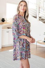 Load image into Gallery viewer, DEAR SCARLETT- Lizzy Dress in Black Multi Tiled Paisley
