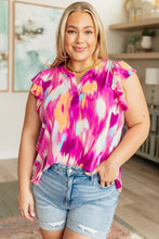 Load image into Gallery viewer, DEAR SCARLETT- Lizzy Flutter Sleeve Top in Pink and Lavender
