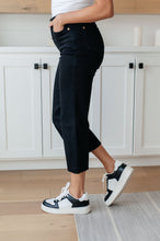 Load image into Gallery viewer, JB Lizzy High Rise Control Top Wide Leg Crop Jeans in Black (Sizes 0-24)

