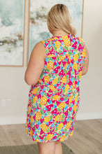 Load image into Gallery viewer, DEAR SCARLETT- Lizzy Tank Dress in Abstract Magenta Pineapple
