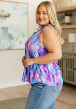 Load image into Gallery viewer, DEAR SCARLETT- Lizzy Tank Top in Lavender and Blue Watercolor

