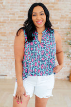 Load image into Gallery viewer, DEAR SCARLETT- Lizzy Tank Top in Mint and Pink Leopard
