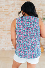 Load image into Gallery viewer, DEAR SCARLETT- Lizzy Tank Top in Mint and Pink Leopard
