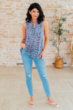 Load image into Gallery viewer, DEAR SCARLETT- Lizzy Tank Top in Mint and Pink Leopard
