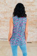 Load image into Gallery viewer, DEAR SCARLETT- Lizzy Tank Top in Mint and Pink Leopard
