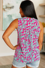 Load image into Gallery viewer, DEAR SCARLETT- Lizzy Tank Top in Pink and Mint Paisley
