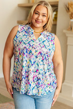Load image into Gallery viewer, DEAR SCARLETT- Lizzy Tank Top in Tie Dye Damask
