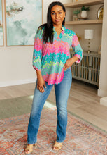 Load image into Gallery viewer, DEAR SCARLETT- Lizzy Top in Lavender and Team Leopard Stripe
