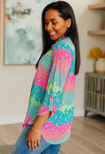 Load image into Gallery viewer, DEAR SCARLETT- Lizzy Top in Lavender and Team Leopard Stripe

