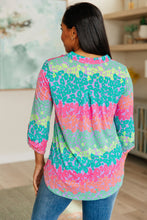 Load image into Gallery viewer, DEAR SCARLETT- Lizzy Top in Lavender and Team Leopard Stripe
