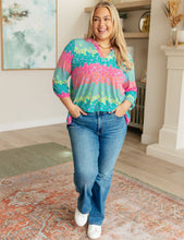 Load image into Gallery viewer, DEAR SCARLETT- Lizzy Top in Lavender and Team Leopard Stripe

