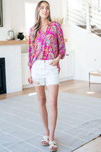 Load image into Gallery viewer, DEAR SCARLETT- Lizzy Top in Magenta Floral Paisley
