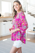 Load image into Gallery viewer, DEAR SCARLETT- Lizzy Top in Magenta Floral Paisley
