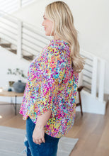 Load image into Gallery viewer, DEAR SCARLETT- Lizzy Top in Magenta and Lime Painted Abstract
