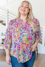 Load image into Gallery viewer, DEAR SCARLETT- Lizzy Top in Magenta and Lime Painted Abstract
