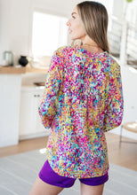 Load image into Gallery viewer, DEAR SCARLETT- Lizzy Top in Magenta and Lime Painted Abstract
