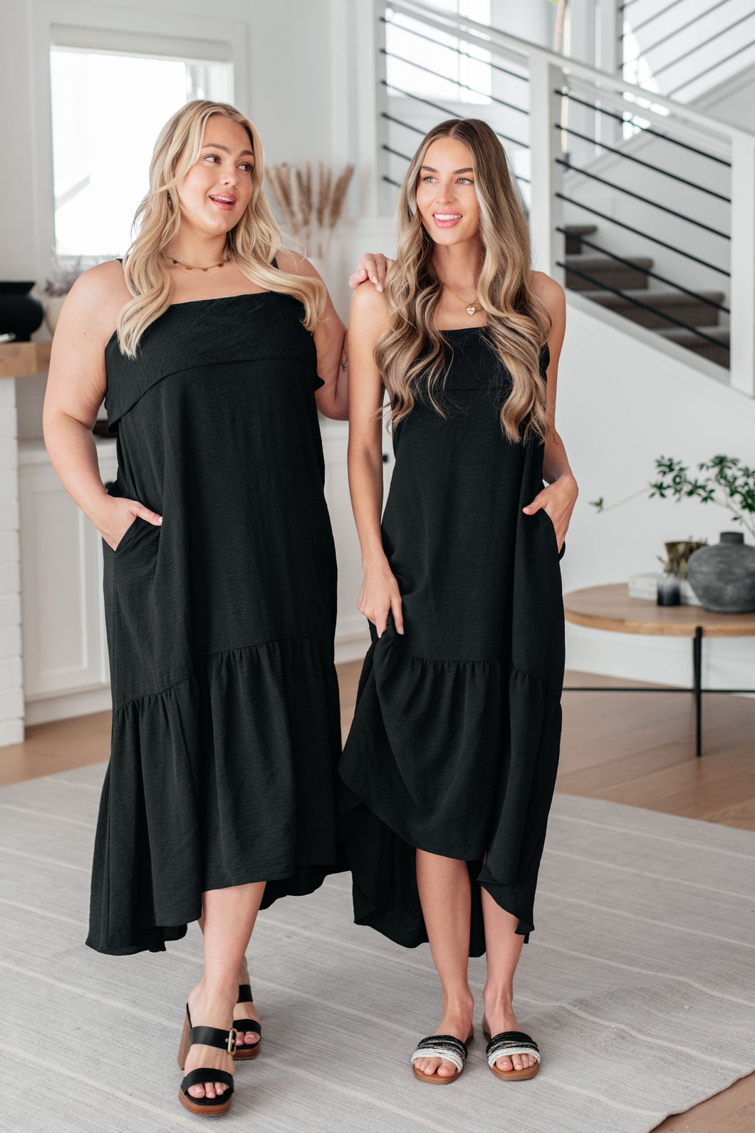 JODIFUL- Nightlife Tie Back Maxi Dress