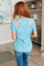 Load image into Gallery viewer, POL- Only Happy When it Rains Lace Detail Top
