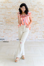 Load image into Gallery viewer, Orange Blossoms Flutter Sleeve Blouse- SAVANNA JANE
