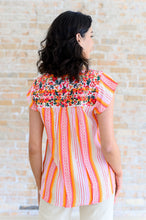 Load image into Gallery viewer, Orange Blossoms Flutter Sleeve Blouse- SAVANNA JANE
