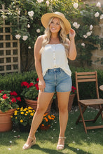 Load image into Gallery viewer, Sunny Days Ribbed Button Tank
