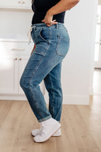 Load image into Gallery viewer, JB Payton Pull On Denim Joggers in Medium Wash (Sizes 0-24)
