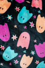 Load image into Gallery viewer, PREORDER: Halloween Fleece Blanket in Neon Ghosts
